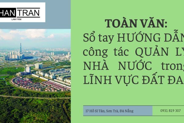 TOÀN VĂN: Sổ tay HƯỚNG DẪN công tác QUẢN LÝ NHÀ NƯỚC trong LĨNH VỰC ĐẤT ĐAI