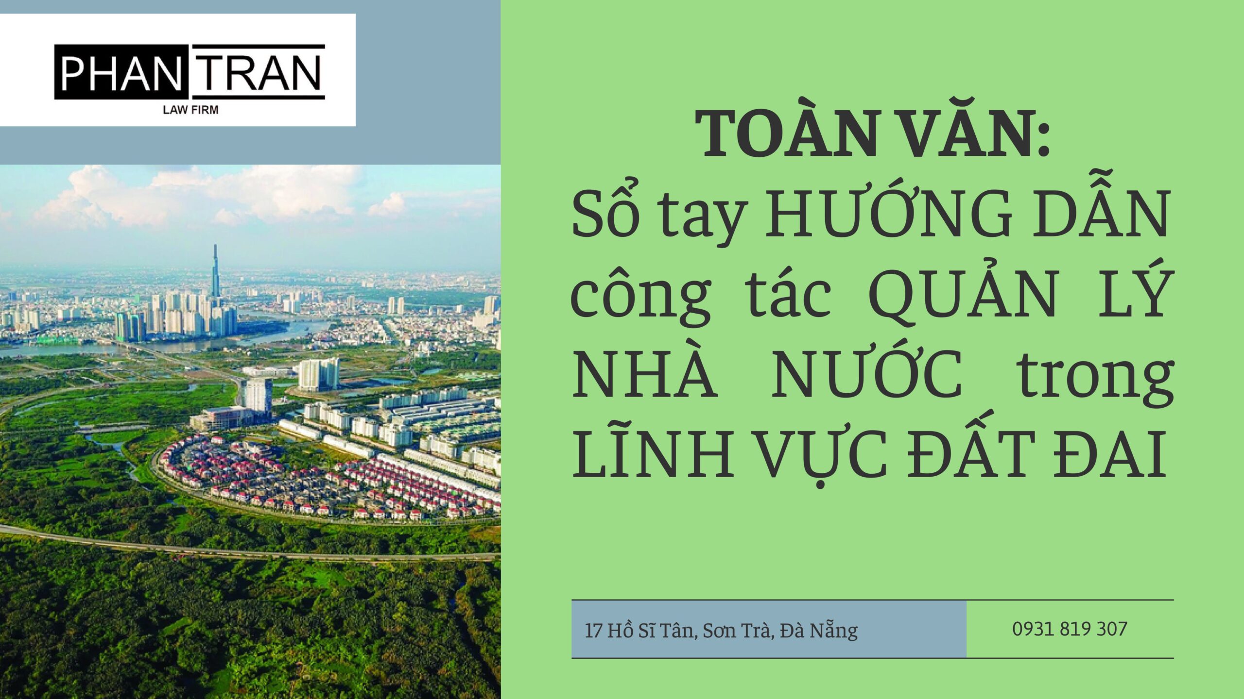 TOÀN VĂN: Sổ tay HƯỚNG DẪN công tác QUẢN LÝ NHÀ NƯỚC trong LĨNH VỰC ĐẤT ĐAI