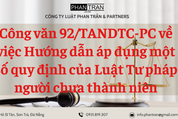 Công văn 92/TANDTC-PC về việc Hướng dẫn áp dụng một số quy định của Luật Tư pháp người chưa thành niên