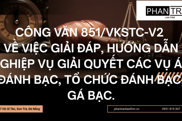 Công văn 851/VKSTC-V2 hướng dẫn giải quyết các vụ án đánh bạc, tổ chức đánh bạc, gá bạc