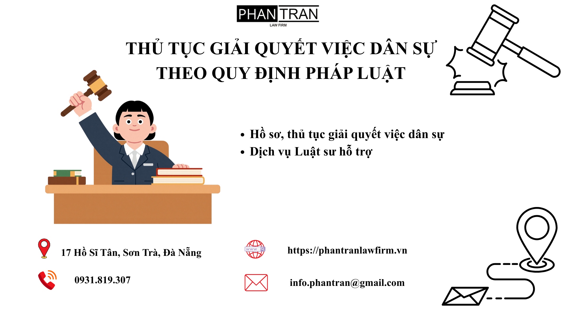 THỦ TỤC GIẢI QUYẾT VIỆC DÂN SỰ THEO QUY ĐỊNH PHÁP LUẬT